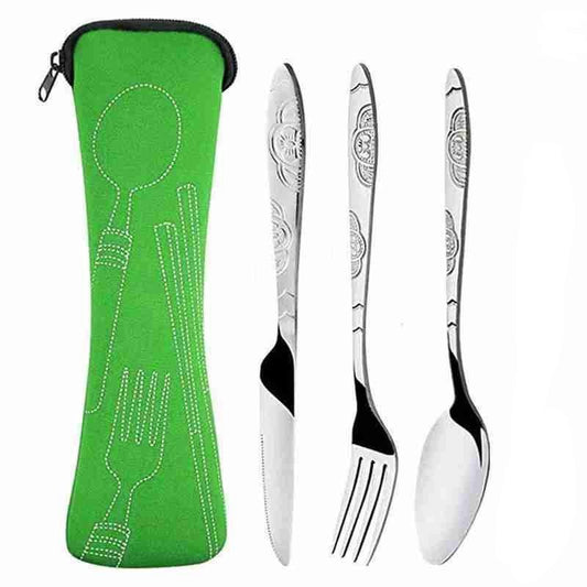 Camping Cutlery Set with Bag