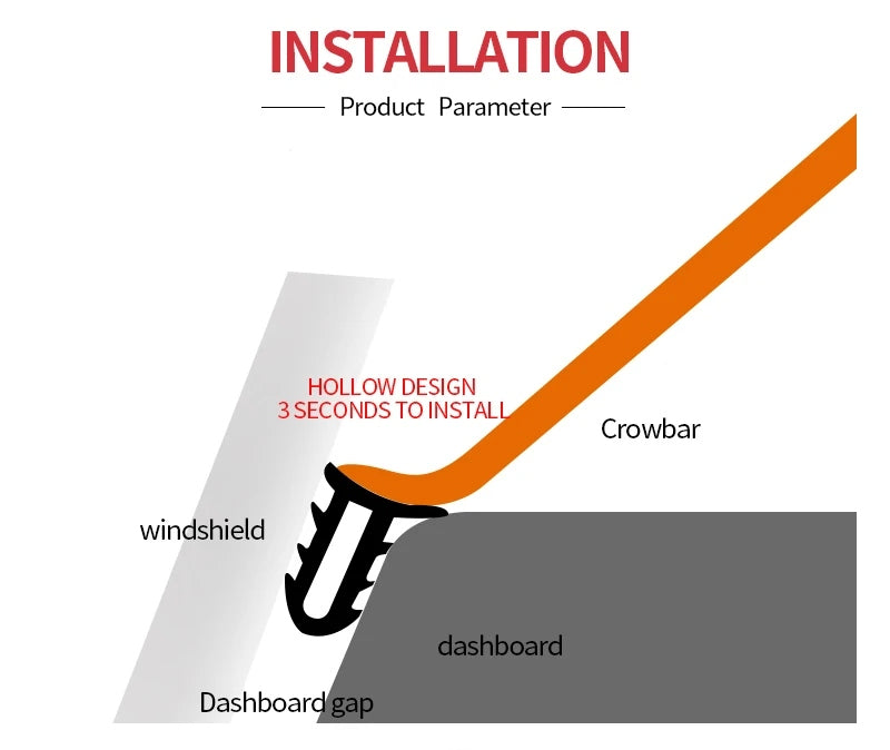 Car Dashboard Sealing Strip - 1.6m