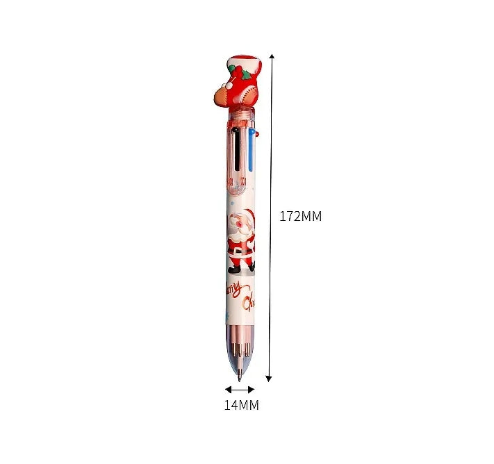 Christmas Ballpoint Colourful Pen - 2pk
