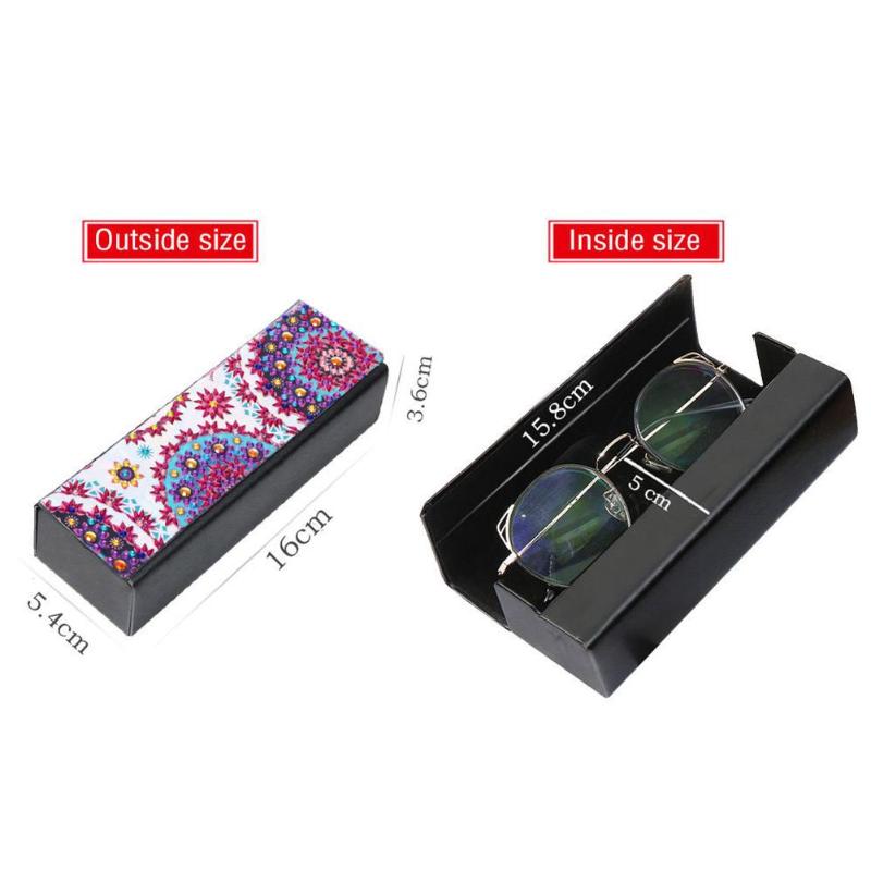 Diamond Painting Leather Glasses Case
