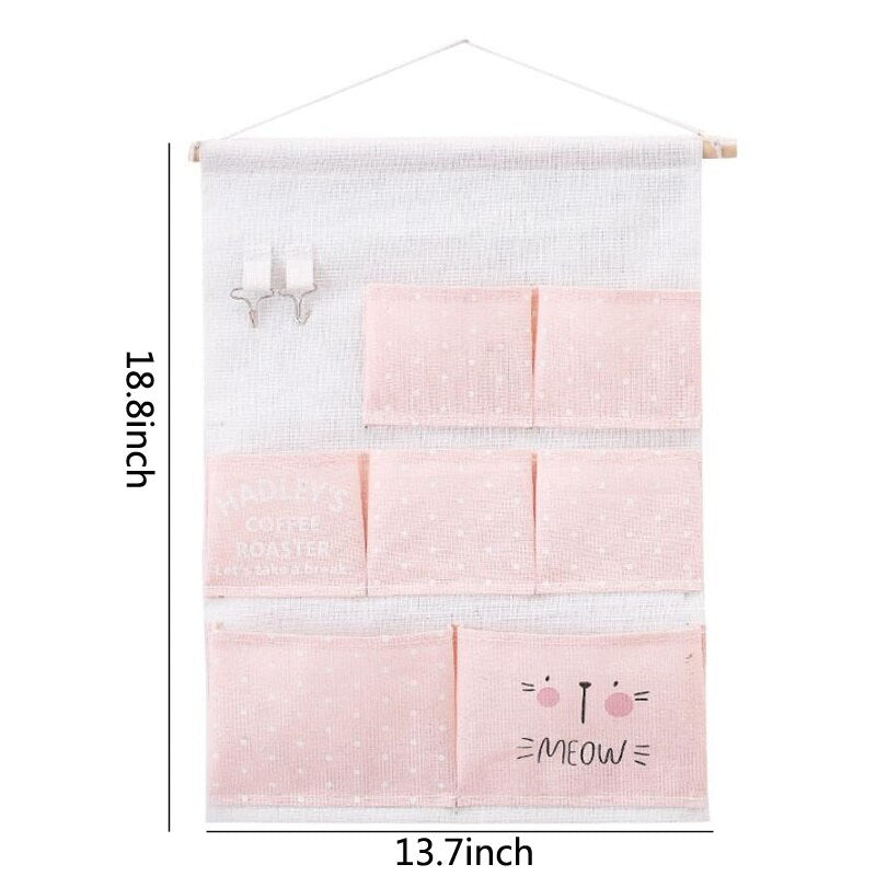 Wall Hanging Organiser with 7 Pockets