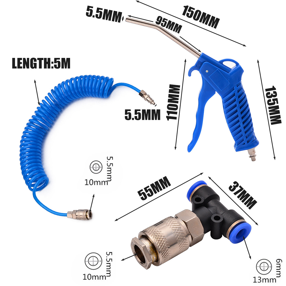 Pneumatic Air Duster Tool Kit