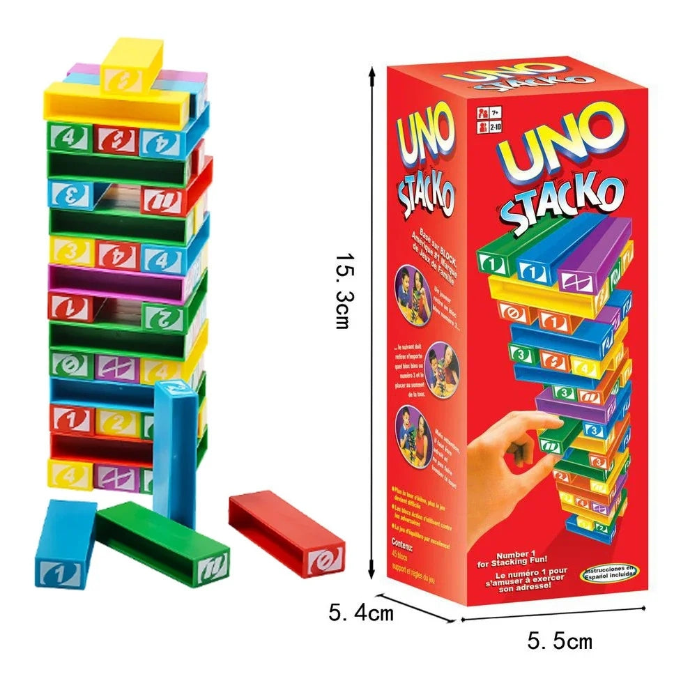 Uno Jenga Classic Stacko Game