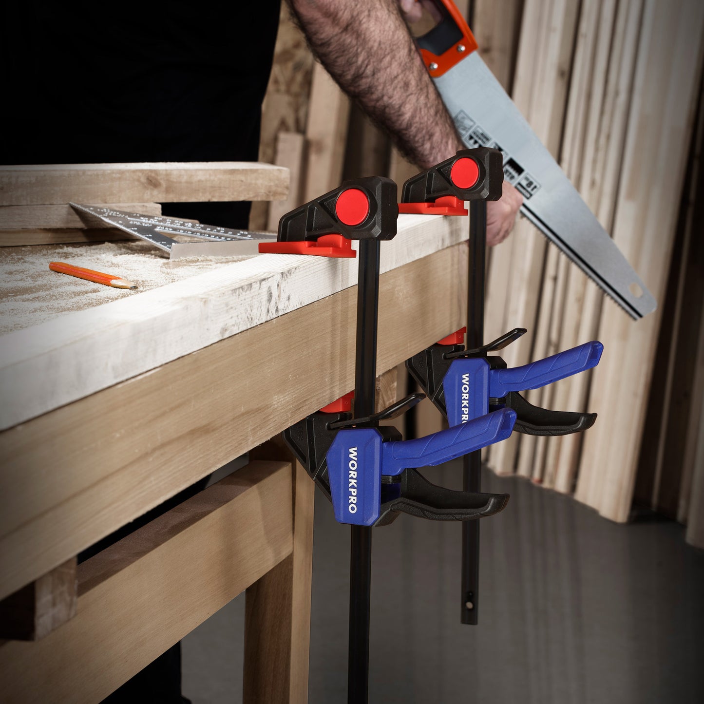 Workpro 6"/150mm Quick Ratchet Clamps - 2pk