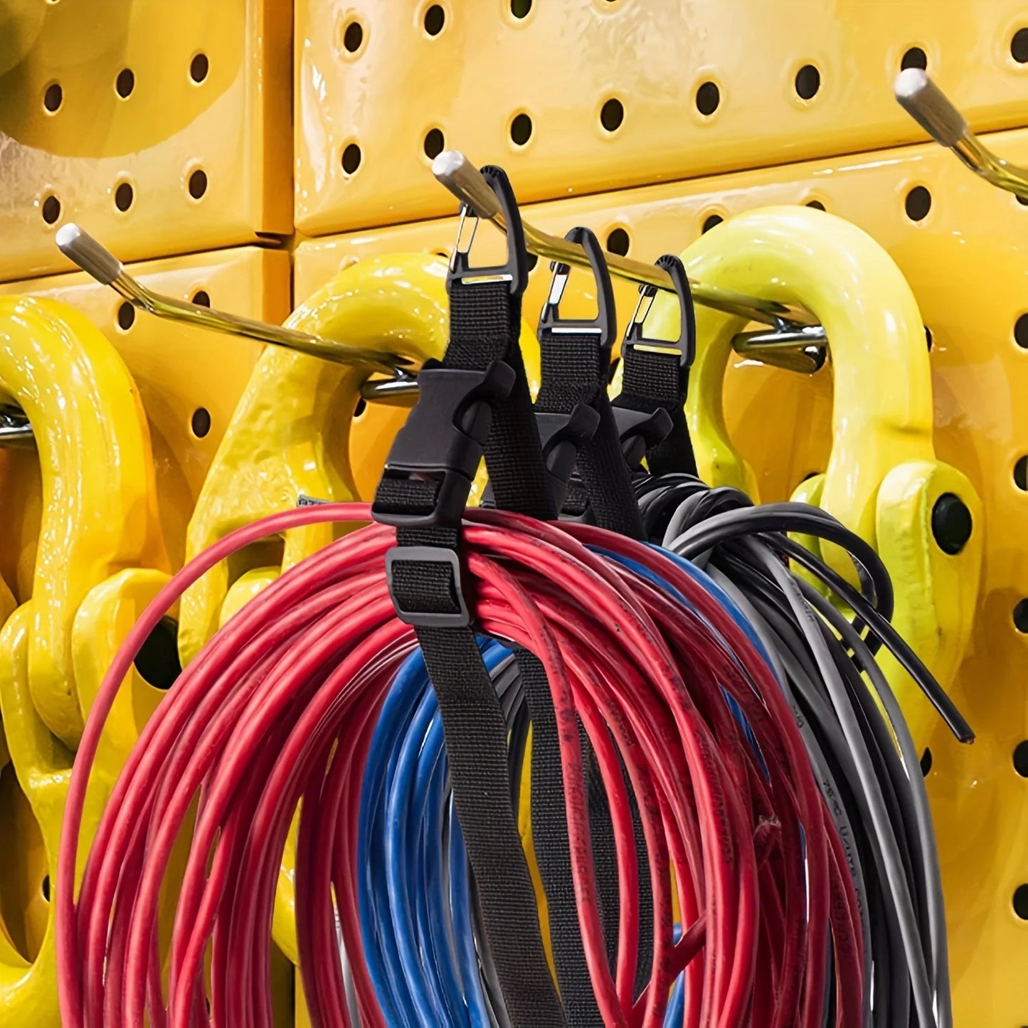 Adjustable Extension Cord Organiser with 3-Axis Buckle - 2pk
