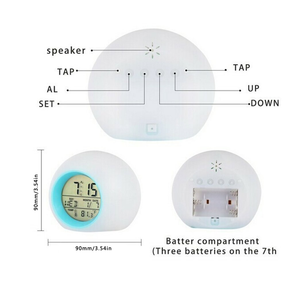Alarm Clock Digital Colour Changing