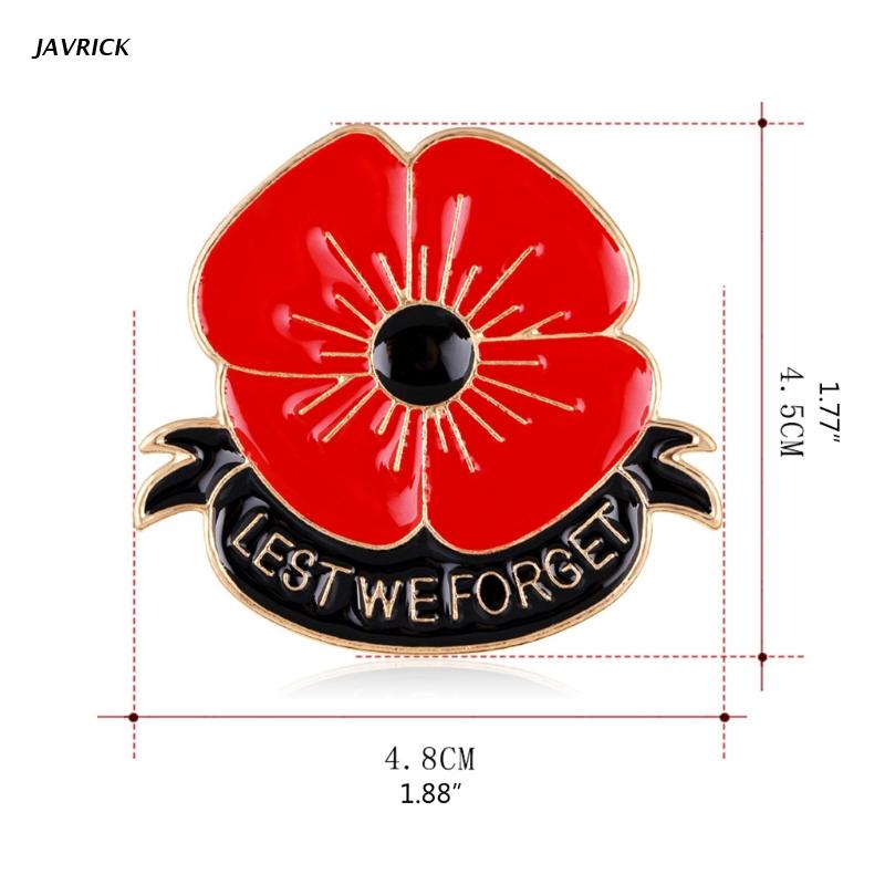 ANZAC Poppy Brooch