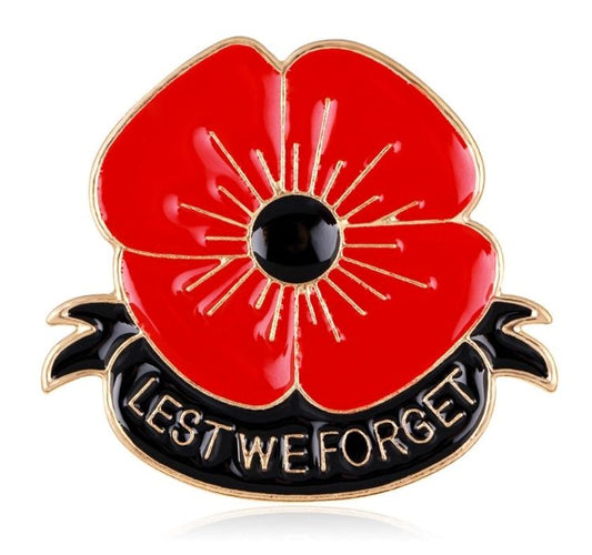 ANZAC Poppy Brooch