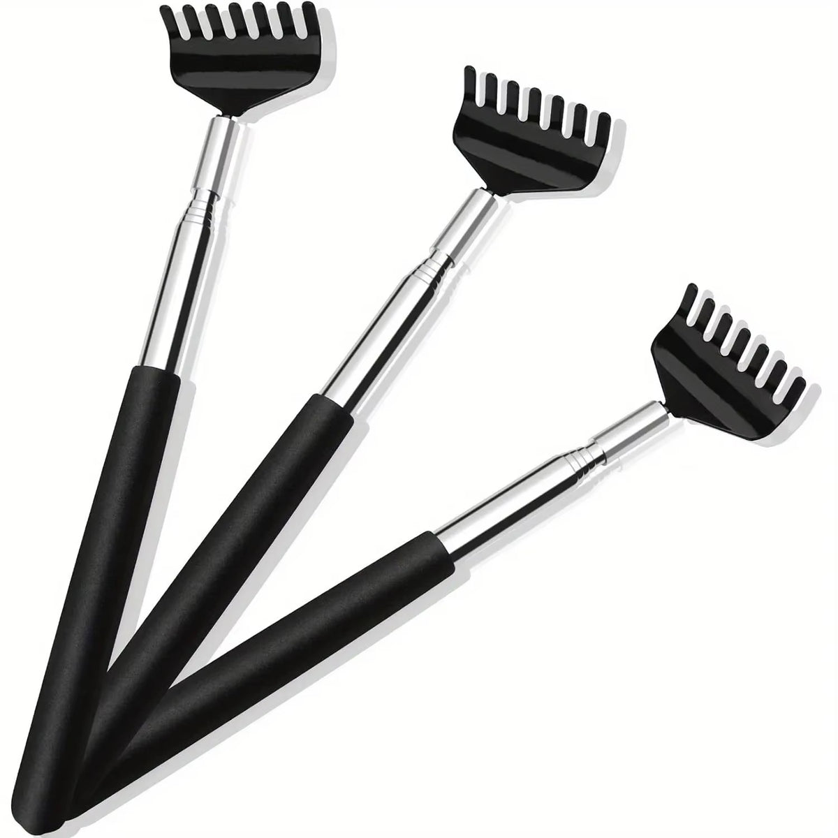 Telescopic Back Scratcher black portable body tool