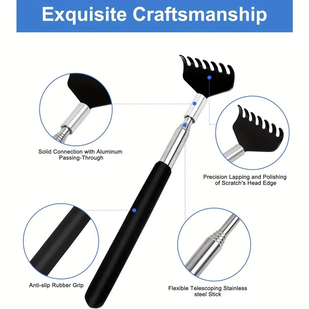 Telescopic Back Scratcher hand-shaped scratching head
