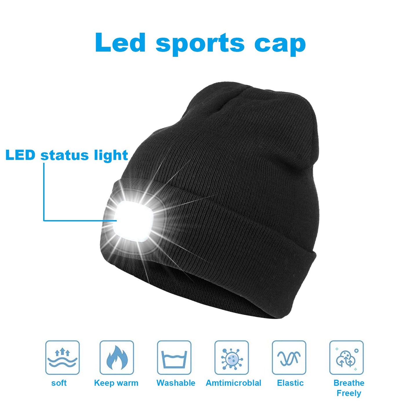 Beanie with LED Light