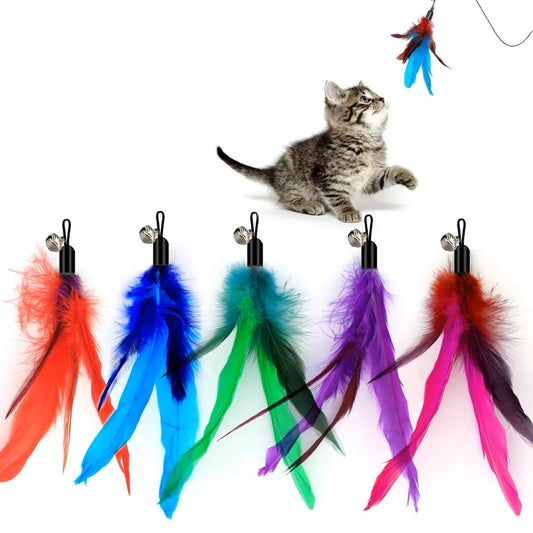 Bird Feather Cat Toy - Replacement - 2pk