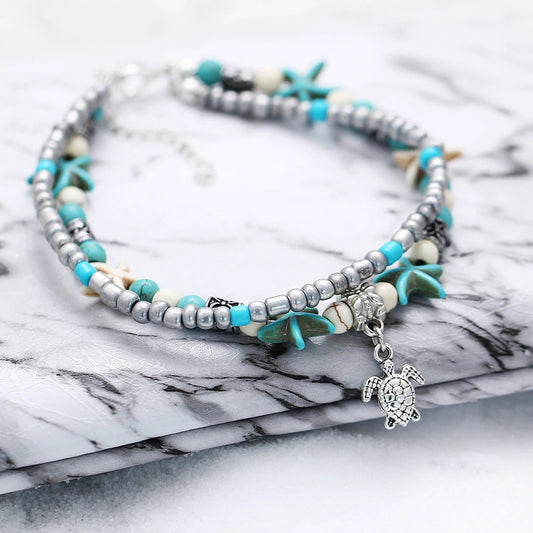 Boho 2 Layer Anklet