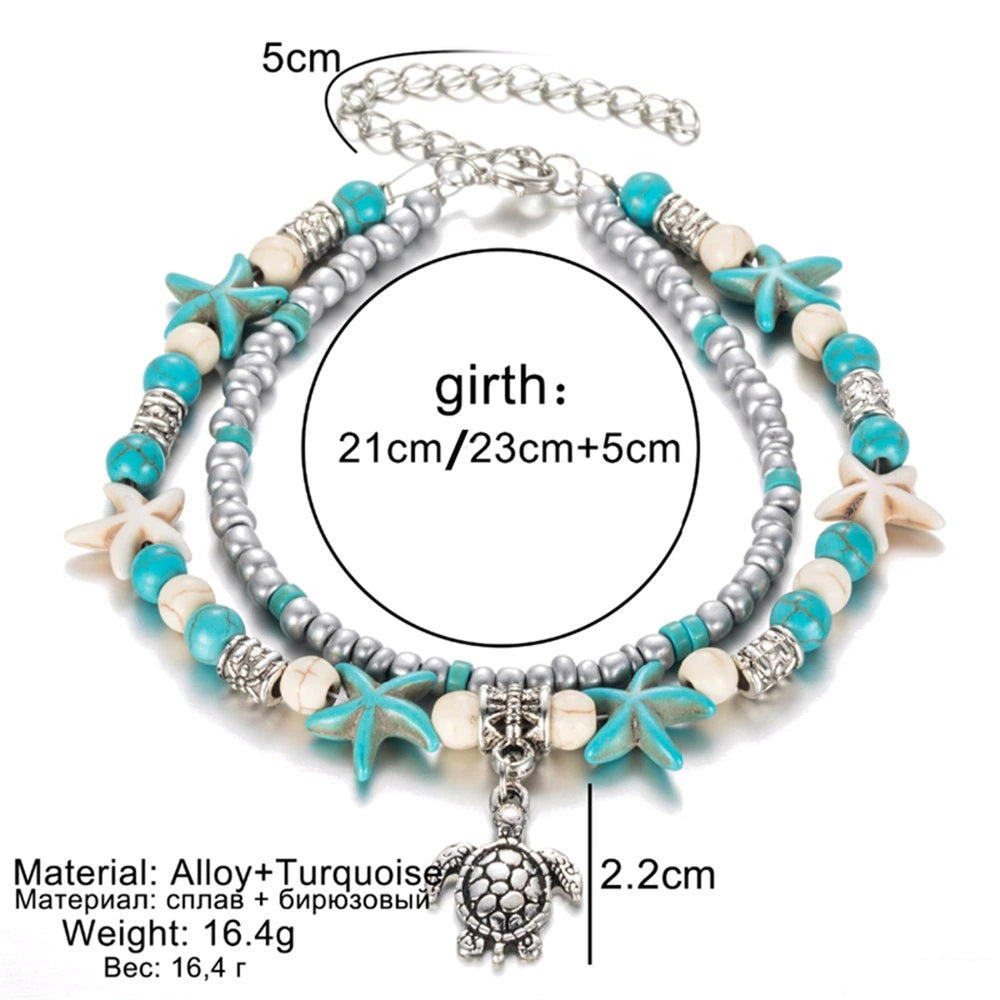 Boho 2 Layer Anklet