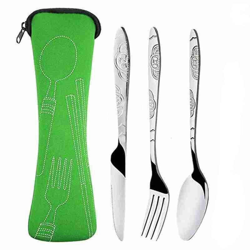 Camping Cutlery Set with Bag