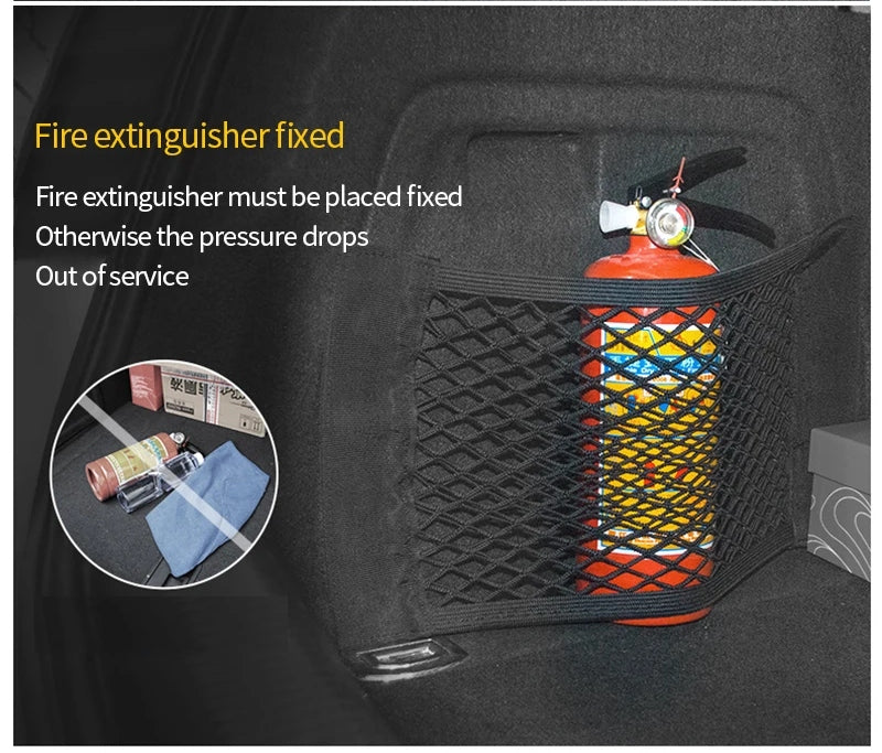 Car Boot Organiser Mesh Storage Pockets