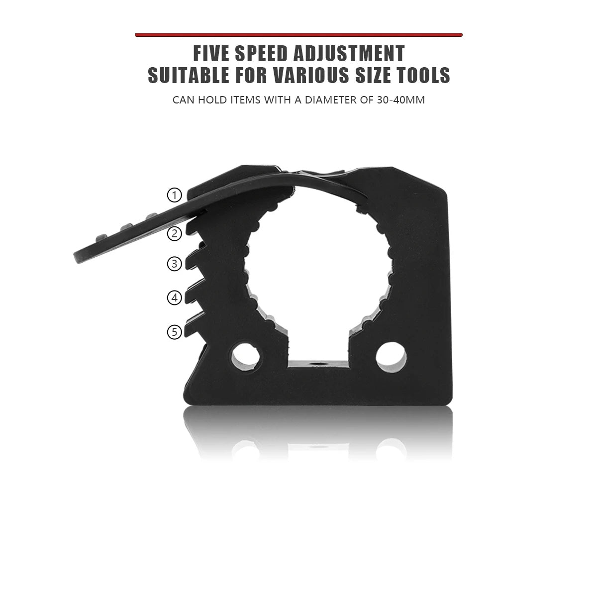 Car Rubber Mounting Clamps 30-40mm Quick Release - 2pk
