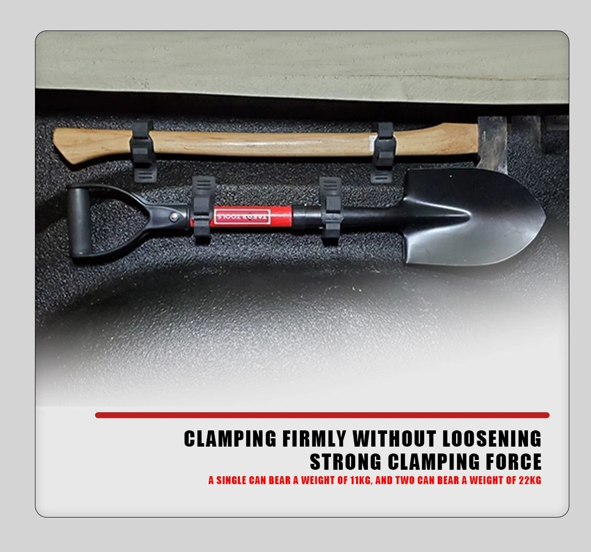 Car Rubber Mounting Clamps 30-40mm Quick Release - 2pk