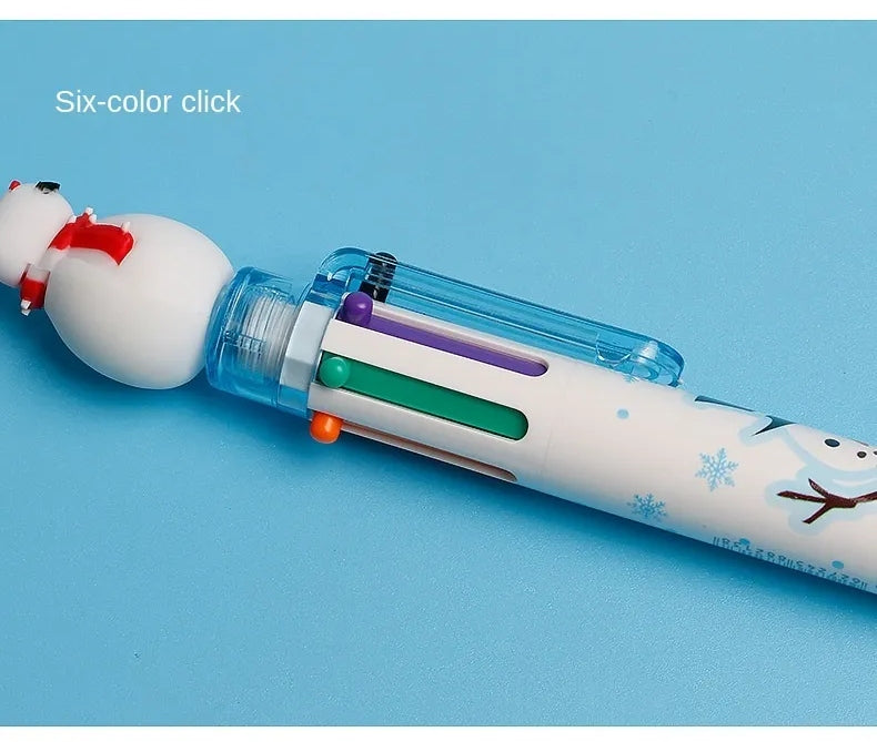 Christmas Ballpoint Colourful Pen - 2pk