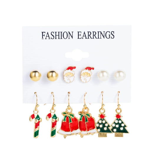 Christmas Earrings - 6 Sets