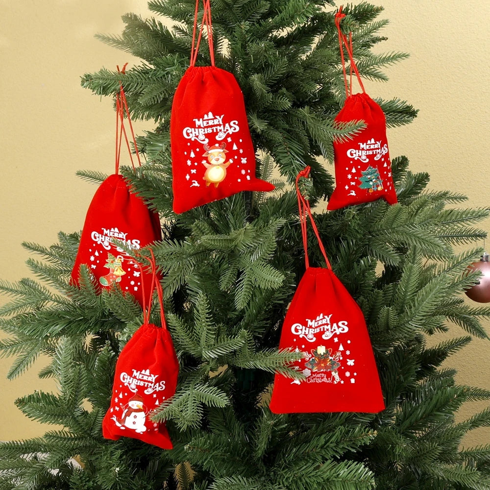 Christmas Santa Sacks Mini - 5pk