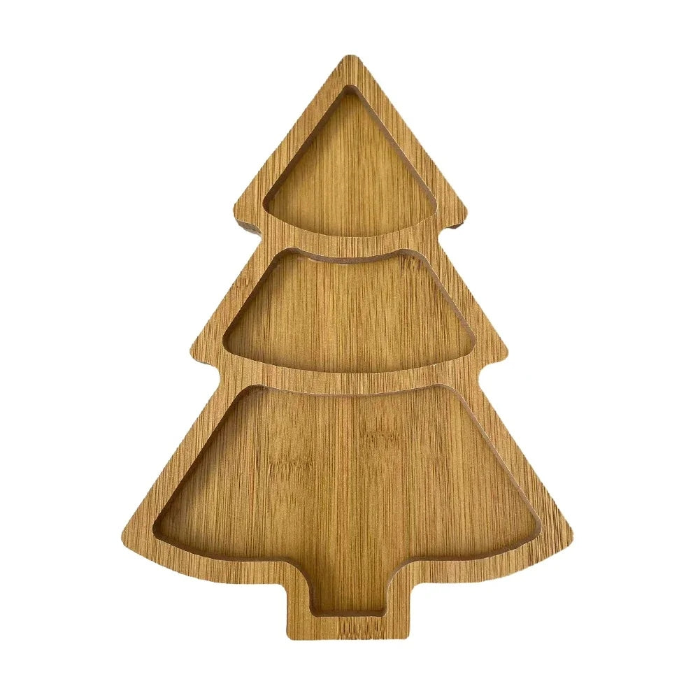 Christmas Wooden Tree Serving Tray