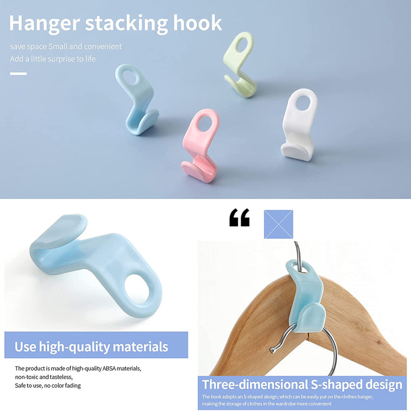 Clothes Hanger Connector Hooks - 25pk