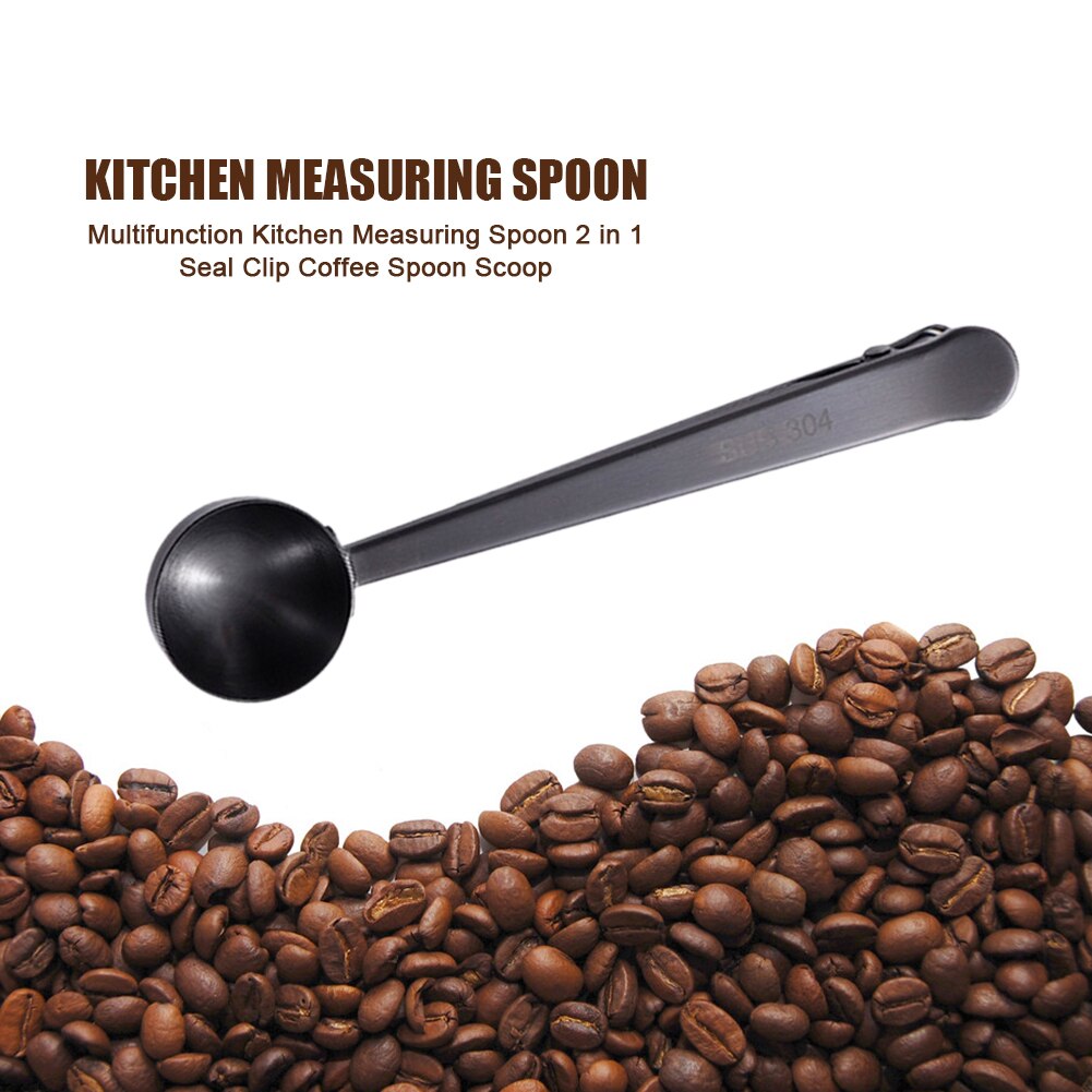 Stainless Steel Coffee Spoon with Clip