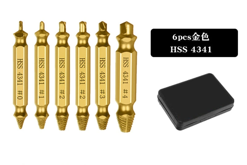Damaged Screw Extractor Set - 6pce
