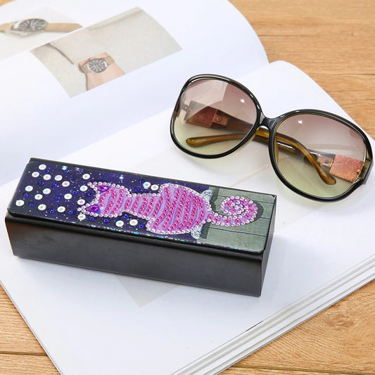 Diamond Painting Leather Glasses Case