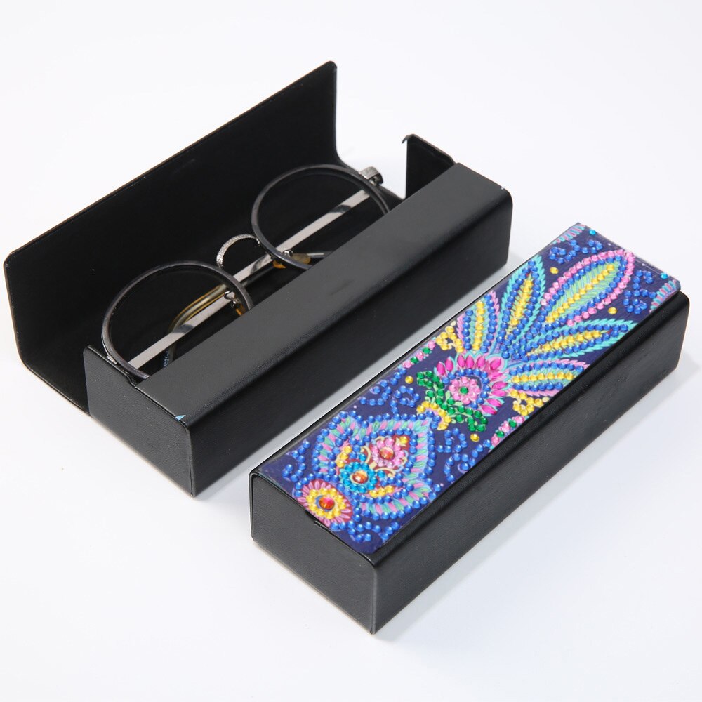 Diamond Painting Leather Glasses Case