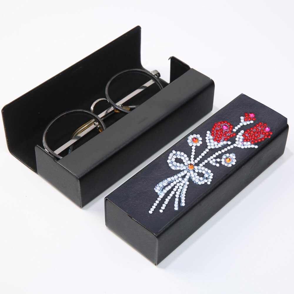 Diamond Painting Leather Glasses Case