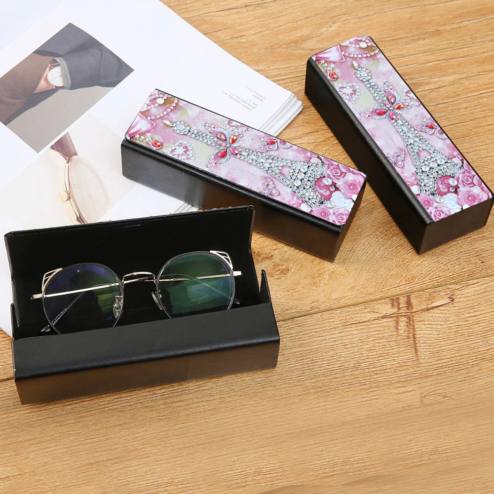Diamond Painting Leather Glasses Case