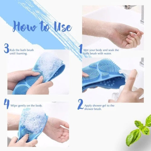 Double Sided Silicone Back Scrubber