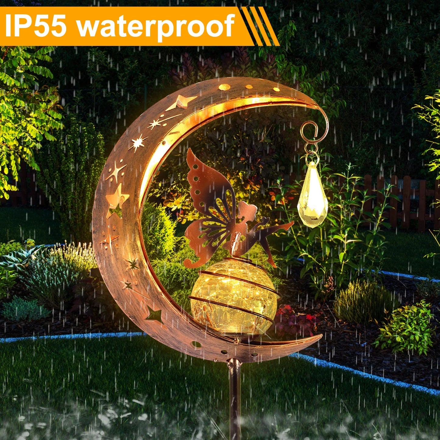 Fairy Moon Solar Light Garden Ornament