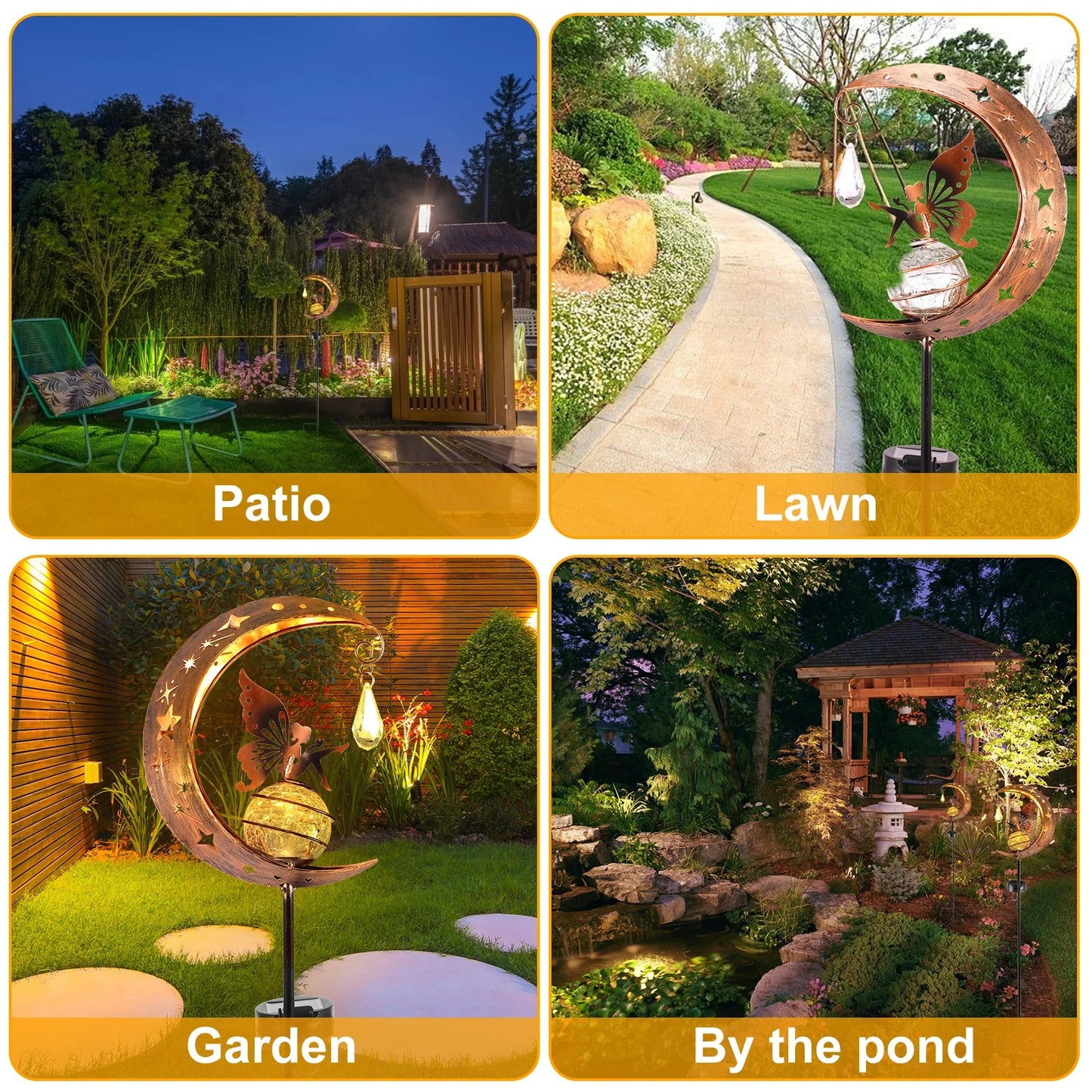 Fairy Moon Solar Light Garden Ornament