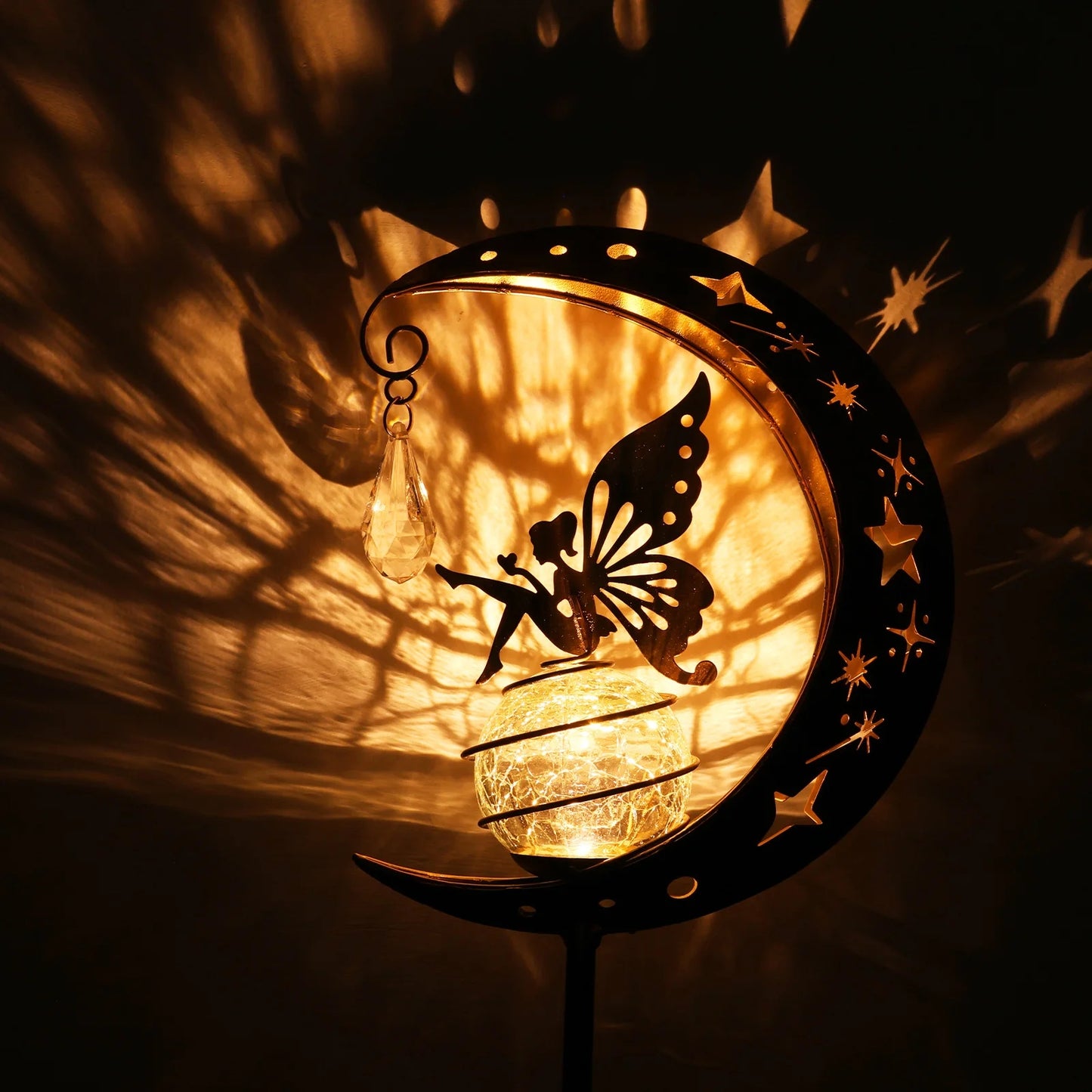Fairy Moon Solar Light Garden Ornament