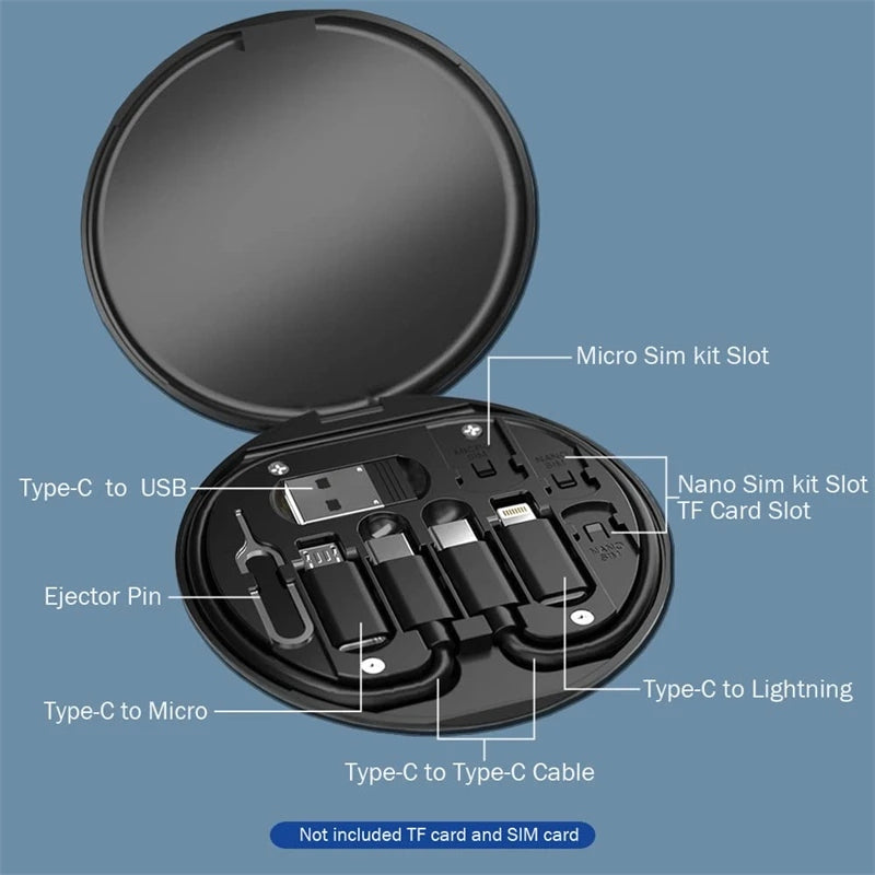 Fast Charging 60W Cable Set with Storage Box