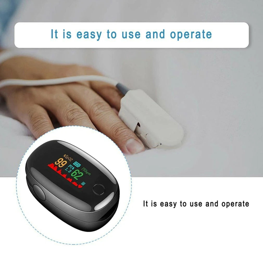 Finger Pulse Oximeter Monitor with Bag