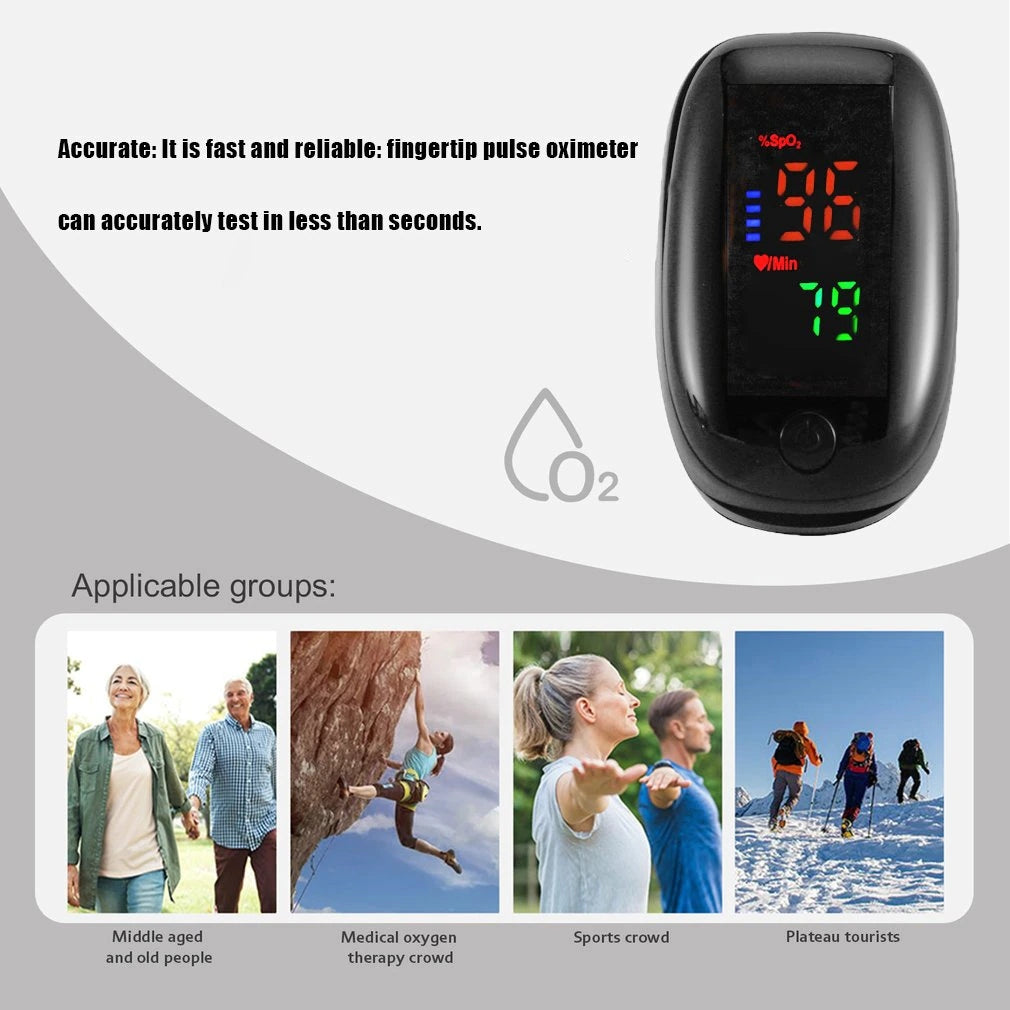 Finger Pulse Oximeter Monitor with Bag