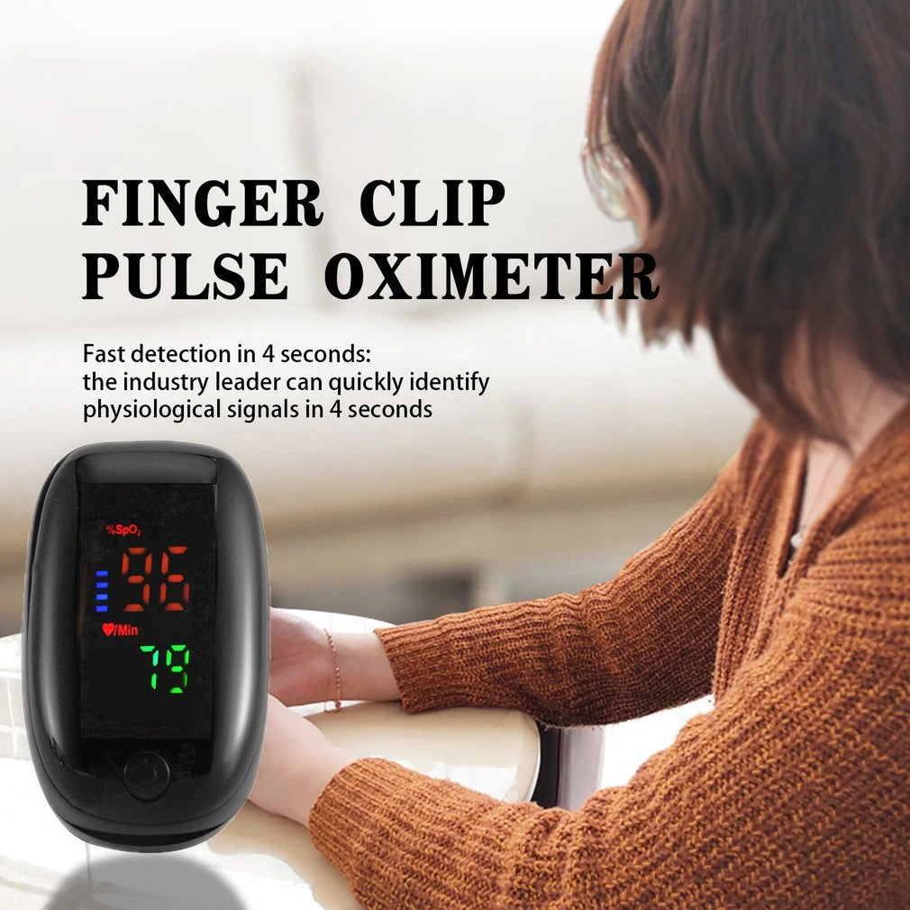 Finger Pulse Oximeter Monitor with Bag