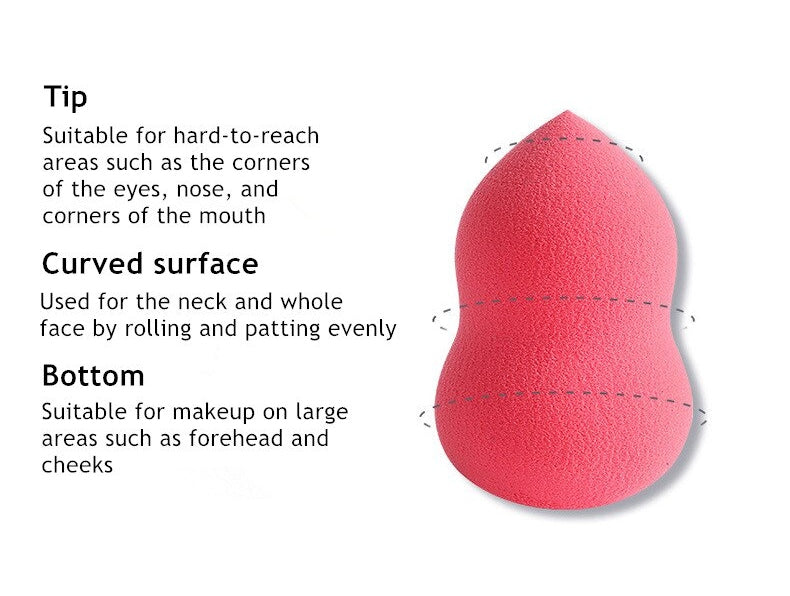 Powder Puff Sponges - Set of 3 + Stand