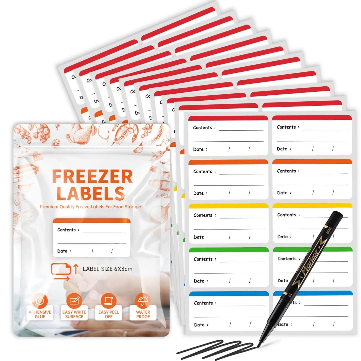 Freezer / Refrigerator Labels 100pk