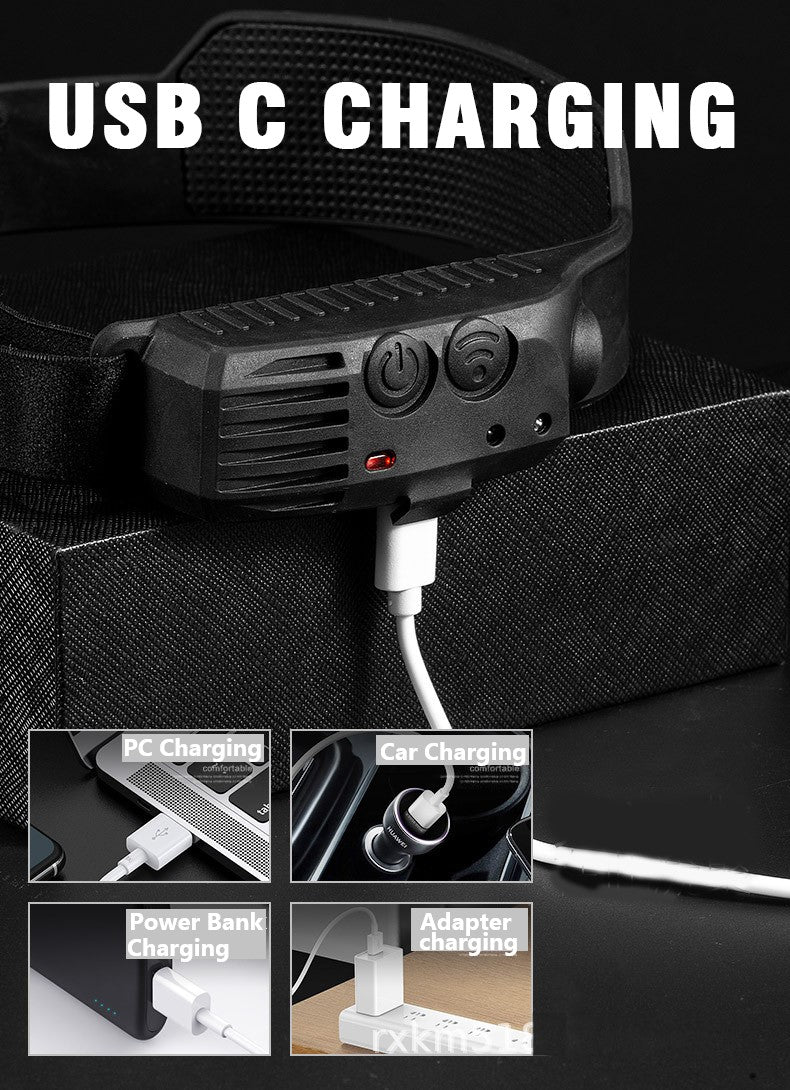 Headlamp COB LED Rechargeable - 2 Lights