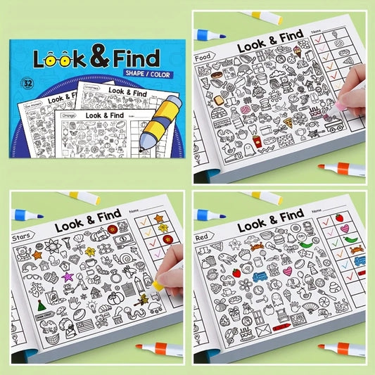 Interactive Look & Find Colouring Book