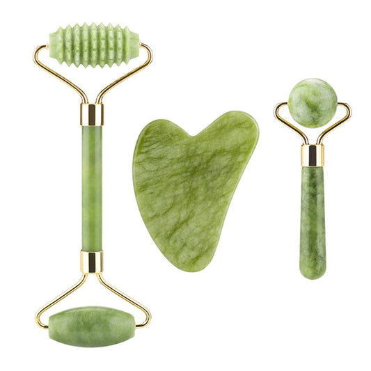 Jade Facial Roller 3pce Set