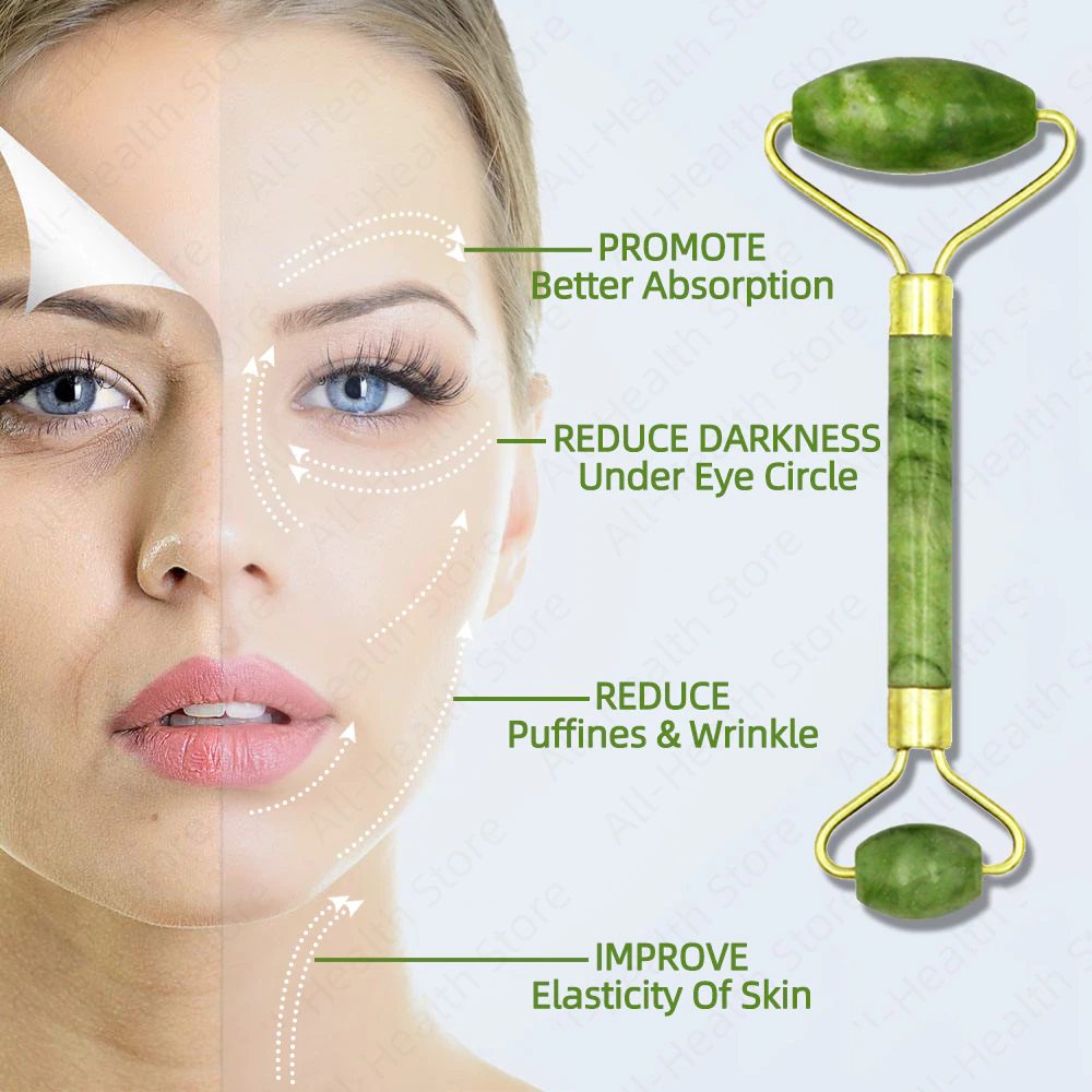 Jade Facial Roller 3pce Set