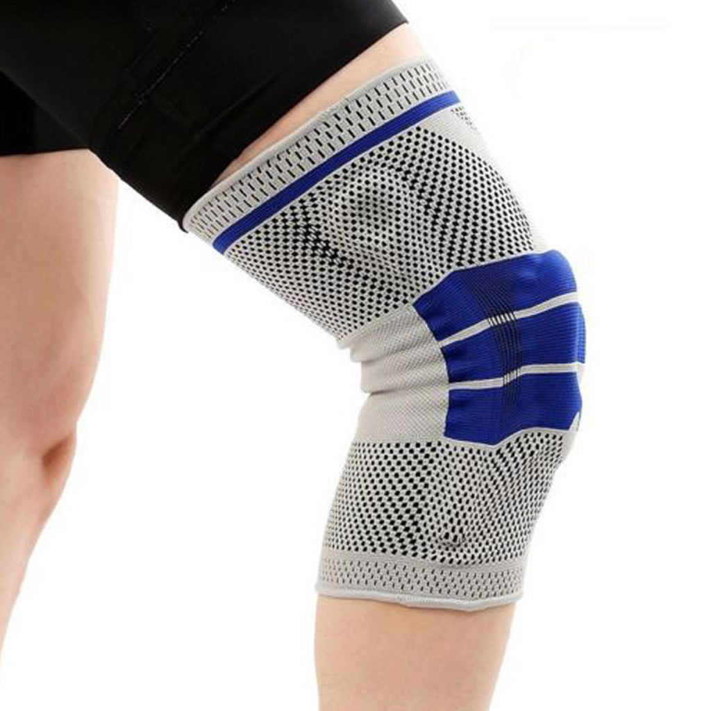 Knee Brace with Support Silicone Pad - Grey