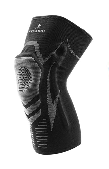 Knee Brace with Support Silicone Pad - Grey
