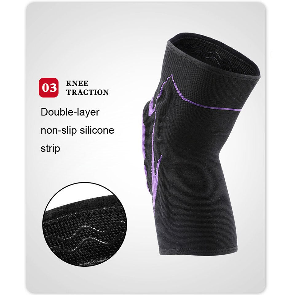Knee Brace with Support Silicone Pad - Grey
